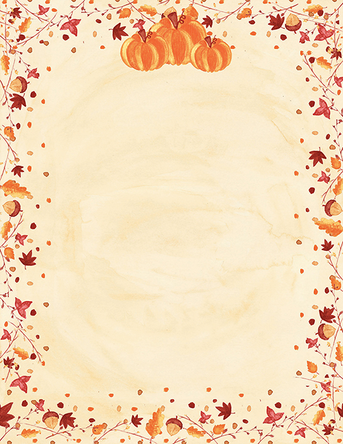 Painted Pumpkin Fall Letterhead 80CT