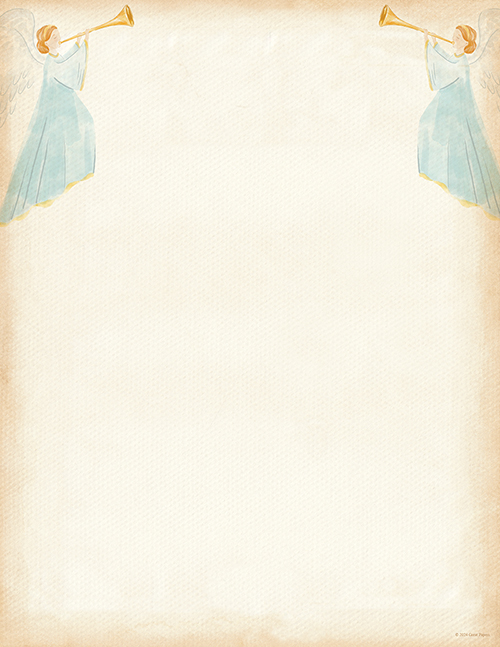 Angels And Horns Holiday Letterhead, 50 CT