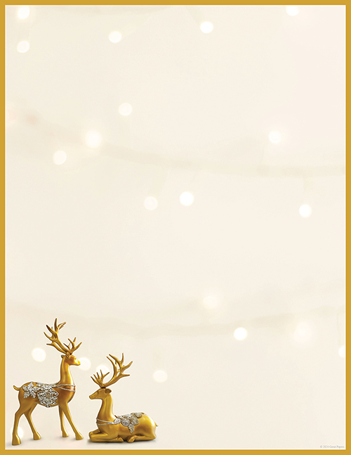 Holiday Reindeer Letterhead, 50 CT