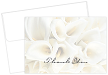 White Calla Lilies Thank You Notecard 50CT