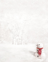 Snowman In Red Scarf Letterhead 25CT