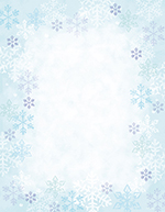 Blue Flakes and White Snowflakes Letterhead 80CT