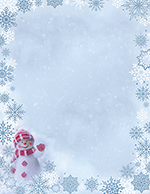 Snowy Snowman Holiday Letterhead, 50 CT