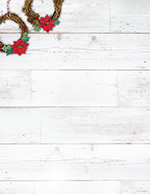 Wreaths On Wood Holiday Letterhead, 50 CT