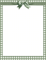 Sage Green Bow Letterhead, 50 CT