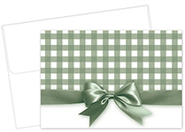 Sage Green Bow Notecard, 24 CT