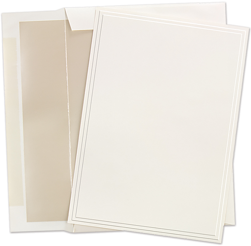 Blank Note Cards with Envelopes (50ct) - Ivory