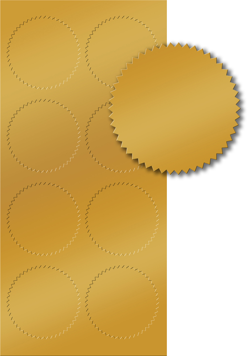 gold foil seal