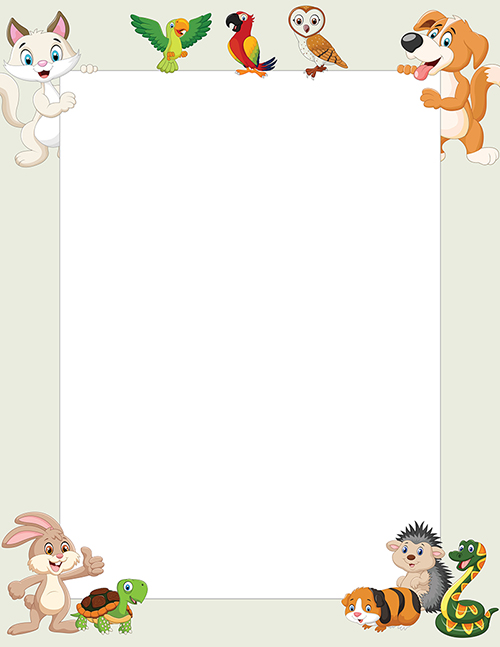 Whimsical Animal Pals Letterhead, 50 CT