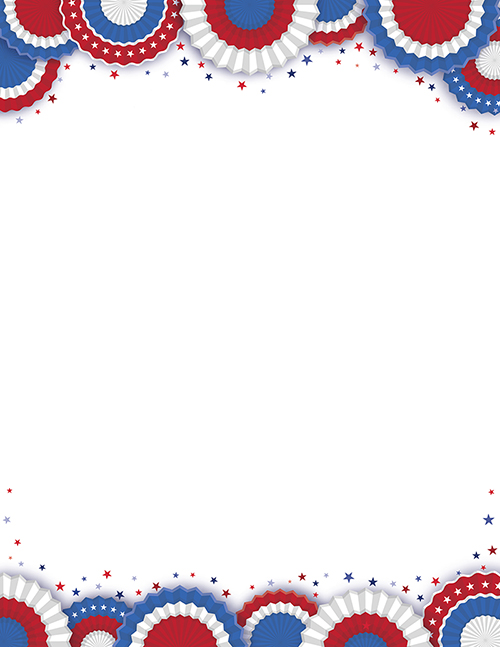 Patriotic  Fan Letterhead, 50 CT