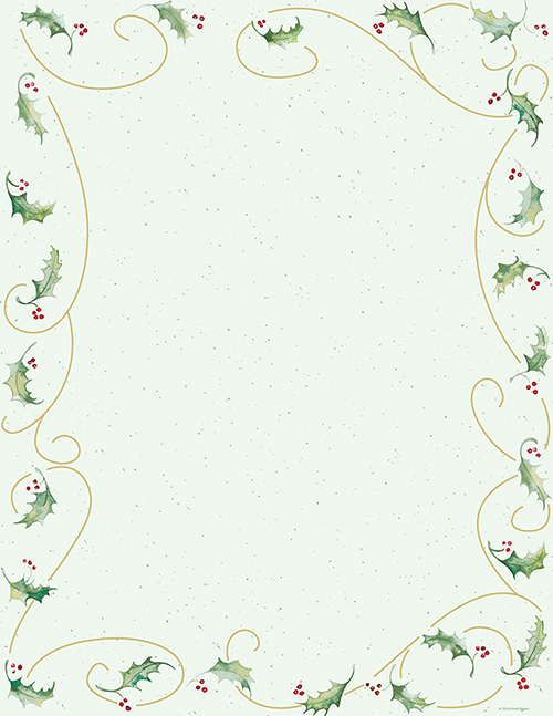 Great Papers - Holly Bunch with Berries Letterhead 80CT