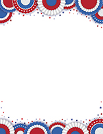 Patriotic  Fan Letterhead, 50 CT