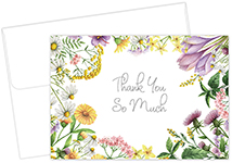 Flower Meadows Thank You Notecard, 24 CT